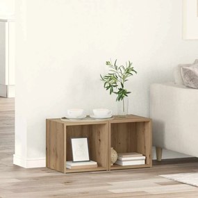 vidaXL Σετ επίπλου τηλεόρασης 2 pcs Artisan Oak Επεξεργασμένο ξύλο