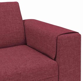 vidaXL Καναπές σαλονιού 3 pcs Κόκκινο Πολυεστέρας