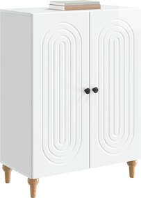 vidaXL Πλαϊνό γραφείο Γυαλιστερό Λευκό 66 x 34,5 x 90 εκ