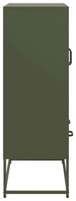 vidaXL Ντουλάπι Πράσινο Λαδί 68x39x111,5 εκ. από Ατσάλι