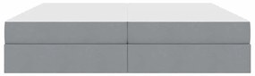 vidaXL Κρεβάτι με αποθηκευτικό χώρο και στρώμα με στρώμα Ανοιχτό γκρι