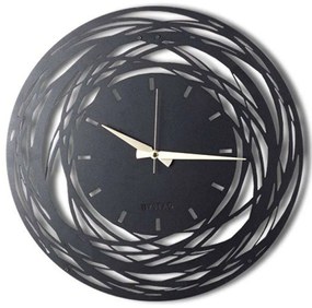 Ρολόι Τοίχου Watch 805BSG1112 70x70cm Black Wallity Μέταλλο