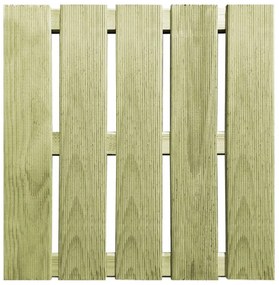 Πλακάκια Deck 12 τεμ. Πράσινα 50 x 50 εκ. Ξύλινα - Πράσινο
