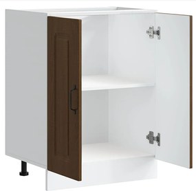 vidaXL Ντουλάπι βάσης νεροχύτη Kalmar Καφέ δρυς 60x46x81,5 εκ.