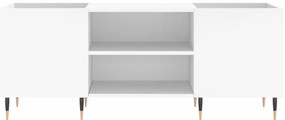 vidaXL Δισκοθήκη Λευκή 121 x 38 x 48 εκ. Επεξεργασμένο Ξύλο