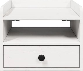 vidaXL Κομοδίνο 2 pcs Λευκό 38 x 36 x 29,5 εκ Μασίφ ξύλο πεύκου