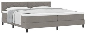 vidaXL Κρεβάτι box spring με στρώμα Taupe 200 x 200 cm ύφασμα