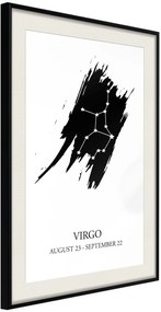 Αφίσα - Zodiac: Virgo I - 30x45 - Μαύρο - Με πασπαρτού