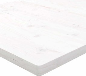 vidaXL Επιφάνεια Τραπεζιού Τετράγωνη Λευκή 70x70x2,5 εκ. Μασίφ Πεύκο