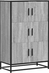 vidaXL Highboard Grey Sonoma Κατασκευασμένο ξύλο και μέταλλο