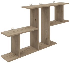 Ραφιέρα τοίχου Vertoura pakoworld σε oak απόχρωση 116x18.5x60cm