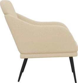 vidaXL Πολυθρόνα Κρεμ 63 x 76 x 80 εκ. Υφασμάτινη