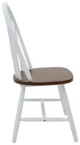 Καρέκλα Adalyn pakoworld ξύλο καρυδί-λευκό πόδι