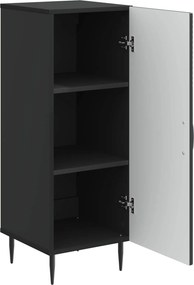 vidaXL Πλαϊνό γραφείο Μαύρο 33 x 34,5 x 89,5 εκ Επεξεργασμένο Ξύλο