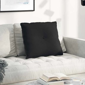 vidaXL Μαξιλάρι Πλάτης Μαύρο 60 x 50 cm Ύφασμα Μικροΐνας