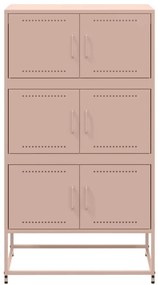 vidaXL Ντουλάπι Ροζ 68,5x38,5x123,5 εκ. από Ατσάλι