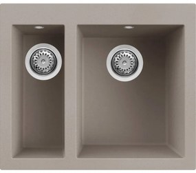 Elleci Quadra 150 Ένθετος Νεροχύτης κουζίνας Tortora 43 59x50cm