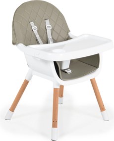 Wooden high chair Gelato 2 in 1 grey