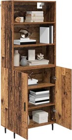 vidaXL Highboard 2 pcs Παλιό Ξύλο 69,5 x 32,5 x 180 εκ