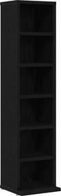 ντουλάπι CD vidaXL Μαύρη δρυς 21x20x88 cm Κατασκευασμένο ξύλο