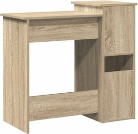 vidaXL Γραφείο με Ράφια Sonoma Δρυς 110x45x157 εκ. από Μοριοσανίδα