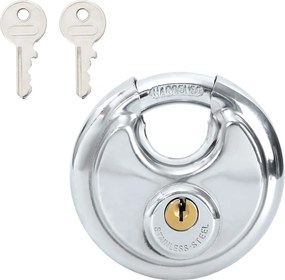 vidaXL Κλειδώματα Discus με Κλειδιά 12 pcs Ασημί 9 x 2.8 x 9 εκ