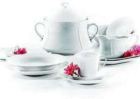 Σερβίτσιο Πιάτα Φαγητού Kamelia (Σετ 20Τμχ) 41.000.40 White Cryspo Trio 20 τμχ Porcelain