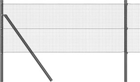 vidaXL Στύλος Περιφράξεων Γκρι 100 x 0,6 μ (16 x 16 mm πλέγμα)
