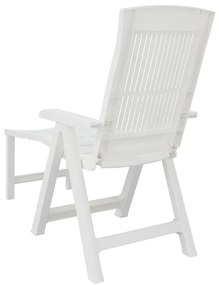 vidaXL Ξαπλώστρα Λευκή Πλαστική