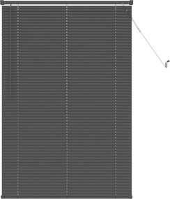 vidaXL Βενετσιάνικη Σκίαση Ασημί Γκρι 150 x 100 cm 25 mm PVC