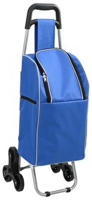 vidaXL Καρότσι Αγορών Μπλε 39.5 x 36 x 92.5 εκ Ύφασμα Oxford
