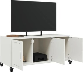vidaXL Έπιπλο Τηλεόρασης Λευκό 100,5x39x43,5 εκ. Ατσάλι