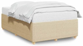 vidaXL Σκελετός Κρεβατιού Χωρίς Στρώμα Κρεμ 120x200 εκ. Υφασμάτινο