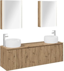 vidaXL Σετ Ντουλαπιών Μπάνιου 5 pcs Artisan Δρυς Επεξεργασμένο Ξύλο