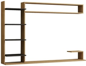 Intrahome Σύνθετο σαλονιού επιτοίχιο Dilan Intrahome σε oak-ανθρακί απόχρωση 180x29,60x121,80εκ | SKU: INTRAPA-231111657