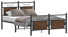 vidaXL Πλαίσιο Κρεβατιού Χωρ. Στρώμα Καφέ Δρυς 120x190 εκ. Επ. Ξύλο