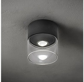 Πλαφονίερα Φωτιστικό Οροφής LED 6,5W IP65 3000K Σκούρο Γκρι Lens LD0750G3 Zafferano-LD0750G3-Λευκό LD0750G3