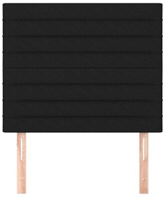 vidaXL Κεφαλάρι Κρεβατιού Μαύρο 100x5x118/128 εκ. Ύφασμα