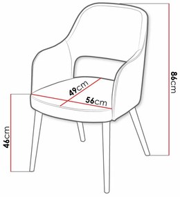 Καρέκλα Sparks 198, Οξιά, 86x56x49cm, 7 kg, Ταπισερί, Ξύλινα, Μπράτσα, Ξύλο: Οξιά | Epipla1.gr