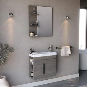 Set Bathroom Furniture SAHRA 60 Anthracite 60x22x145 εκ.