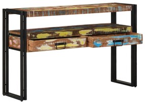 vidaXL Τραπέζια Σαλονιού Πολύχρωμο 120x33x75 εκ Μασίφ Ανακυκλωμένο Ξύλο & Μέταλλο