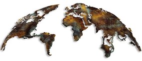Διακοσμητικό Τοίχου World Map Medium 891TNL2435 150x59cm Multi Wallity Metal