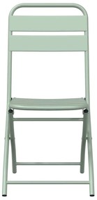 vidaXL Πτυσσόμενη Καρέκλα Κήπου 2 pcs Πράσινο 55 x 56.5 x 91εκ Ατσάλι
