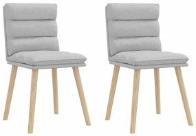 vidaXL Καρέκλες Τραπεζαρίας 2 τεμ. Σύννεφο Γκρι Υφασμάτινες