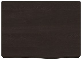 vidaXL Ράφι Τοίχου Σκούρο Καφέ 40x30x(2-4) εκ. Επεξ. Μασίφ Ξύλο Δρυός
