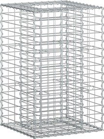 vidaXL Ανασηκωμένο κρεβάτι gabion Ασημί