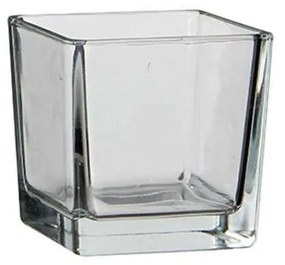 Κηροπήγιο Γυάλινο Lotty 02.1013003 10x10x10cm Clear Glass