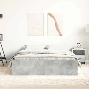 vidaXL Πλαίσιο Κρεβατιού Γκρι Σκυροδέματος 120x200 εκ.
