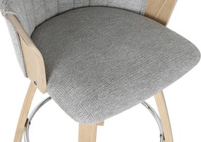 Σκαμπό Home ESPRIT Γκρι Ξύλο 58 x 56 x 86 cm