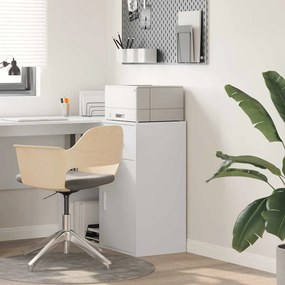 vidaXL Πλαϊνό γραφείο με συρτάρι Λευκό 38 x 34 x 75 εκ